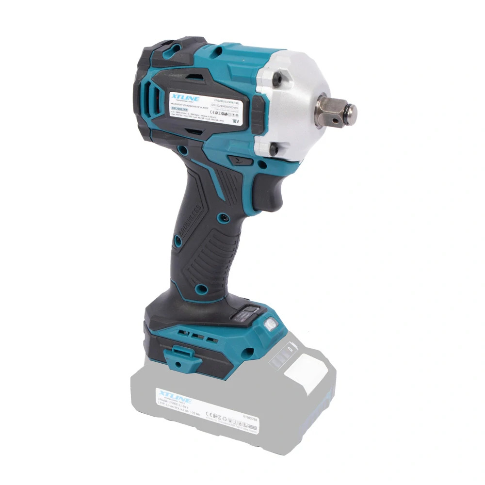 XTLINE aku rázový utahovák na 1/2" hlavice bezuhlíkový 18 V, 400 Nm, XT102832