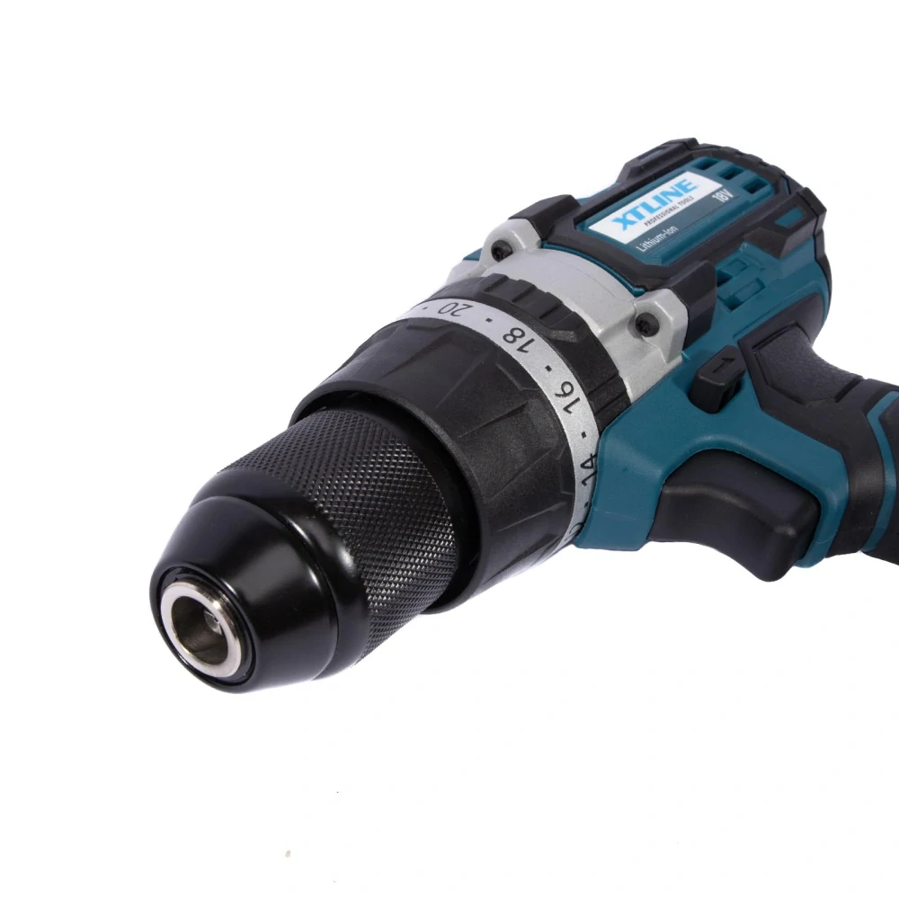 XTLINE aku vrtačka s příklepem bezuhlíková 18 V, 70 Nm, XT102805