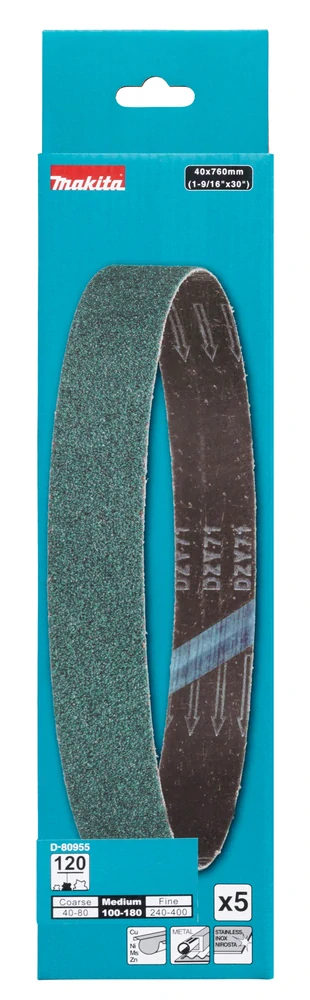 Makita brusný pás 40x760mm Z120 5 ks, D-80955
