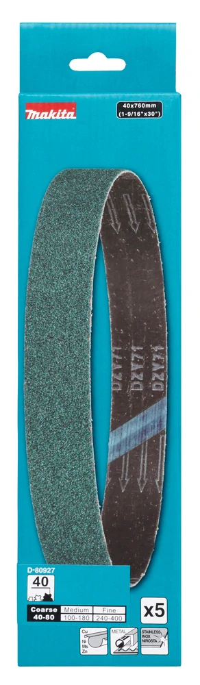 Makita brusný pás 40x760mm Z40 5 ks, D-80927