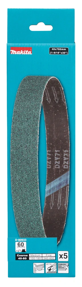 Makita brusný pás 40x760mm Z60 5 ks, D-80933