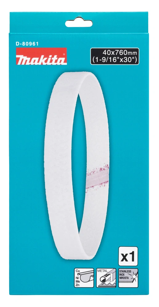 Makita brusný pás 40x760mm velmi jemný ocel, D-80961