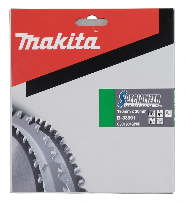 Makita kotouč pilový PCD na vláknocementové desky 190x30mm 4Z, B-33691