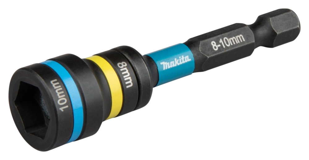 Makita klíč nástrčný 2v1 s držákem šestihran 65mm, IMPACT BLACK 8-10mm, E-29789