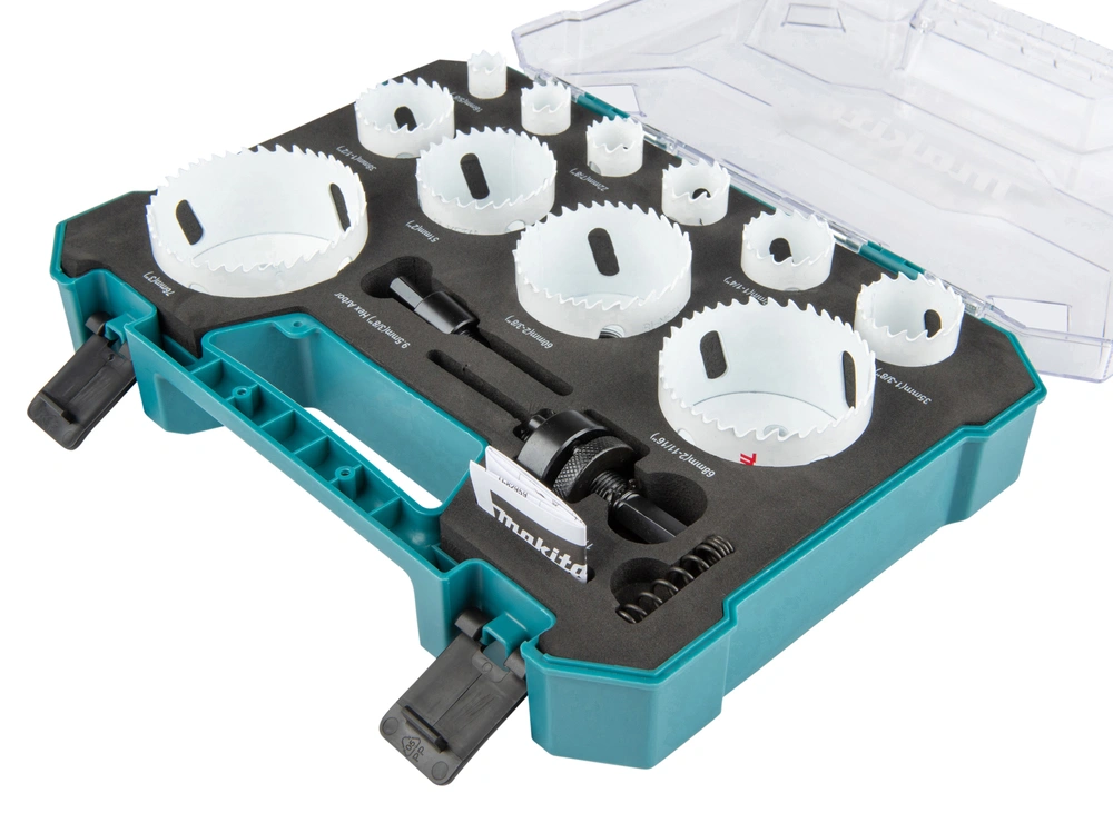 Makita sada děrovek BiM 14ks v plastovém kufru, D-82959