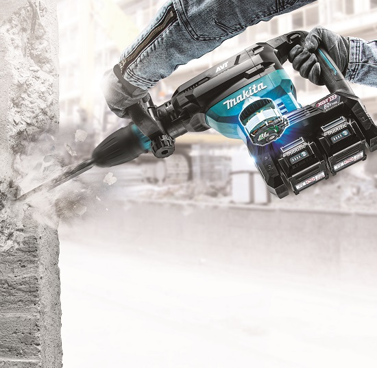 Makita XGT aku bourací kladivo SDSMax s AWS Li-ion XGT 2x40V, kufr, bez aku Z, HM002GZ03