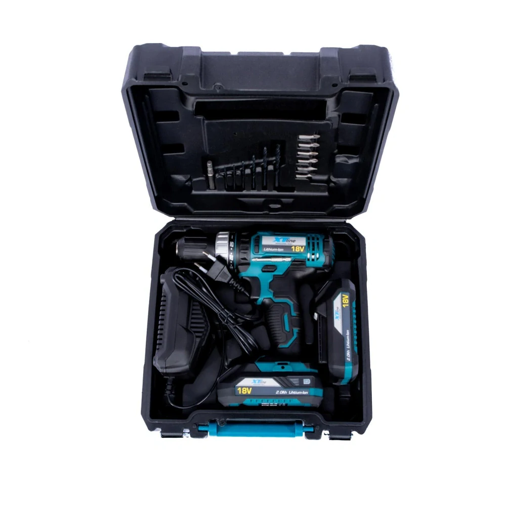XTLINE aku vrtačka 18 V, 35 Nm + 2 baterie 2.0 Ah + nabíječka 2.4 A, XT102770E