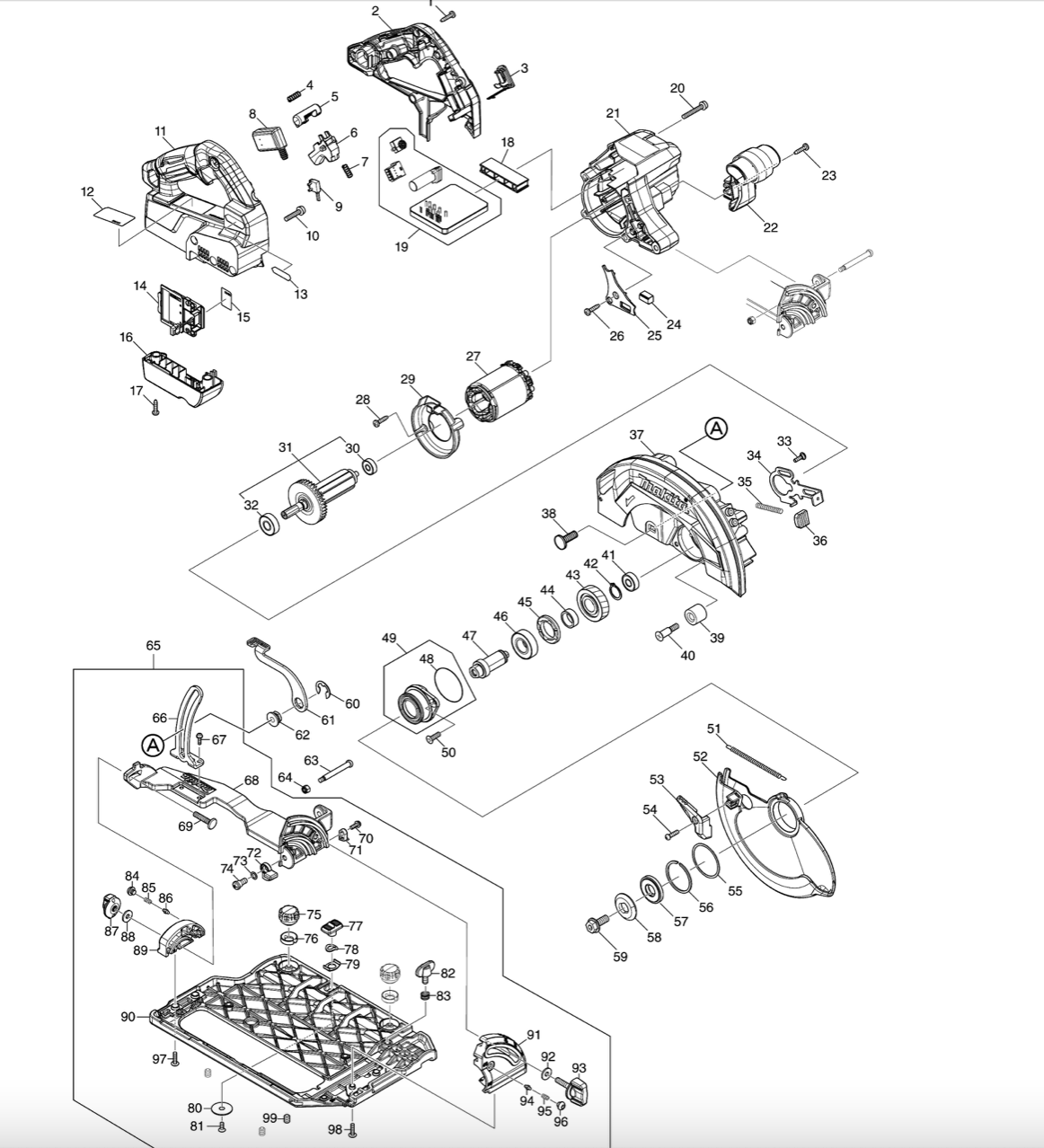 Makita XGT aku okružní pila 190 mm Li-ion XGT 40V bez aku Z HS004GZ01