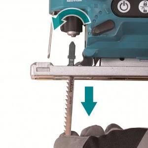 Makita aku bezuhlíková přímočará pila Li-ion LXT 18V/5,0 Ah, DJV185RTJ
