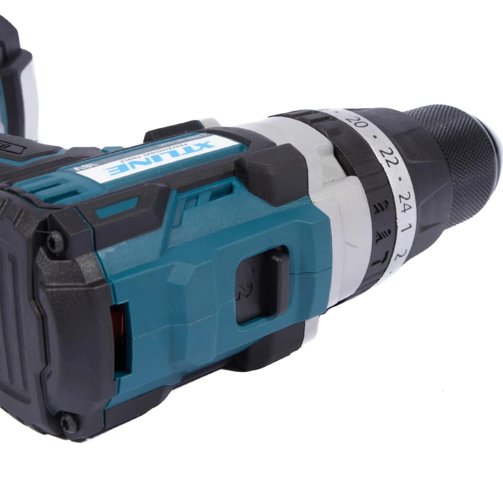 XTLINE aku vrtačka s příklepem bezuhlíková 18 V, 70 Nm + 2 baterie 2.0 Ah + nabíječka 2.4 A, XT102861
