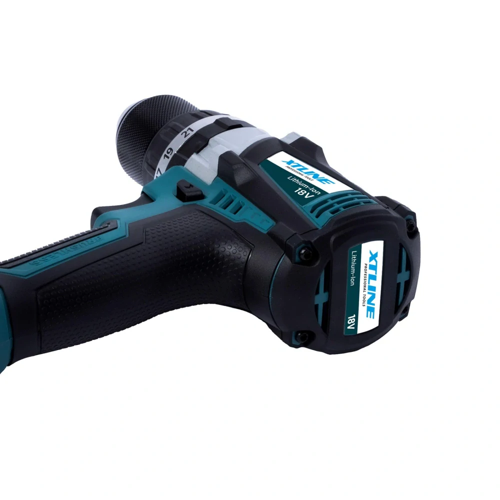 XTLINE aku vrtačka s příklepem bezuhlíková 18 V, 65 Nm, XT102800