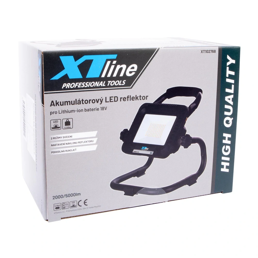 XTLINE aku reflektor LED 5000 lm, 18 V, XT102768