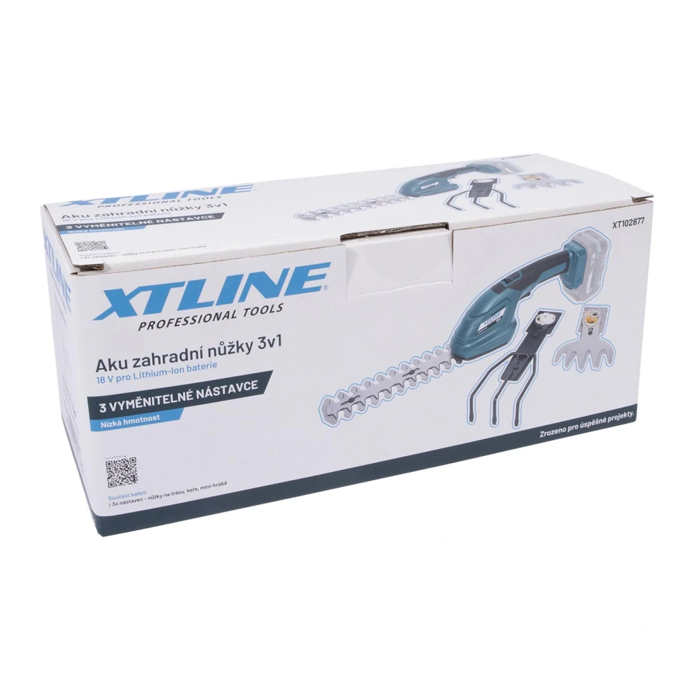 XTLINE aku zahradní nůžky 3v1, 18 V, XT102877