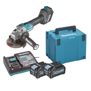 Makita XGT aku úhlová bruska s regulací 125mm Li-ion XGT 40V/4,0Ah,Makpac GA023GM201