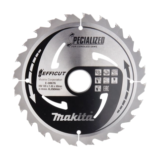 Makita kotouč pilový dřevo Efficut 185x1.45x30mm 24Z = old E-08676, E-08682