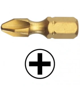 WEKADOR Bit Phillips PH1 - 25 mm torzní TIN, 031590