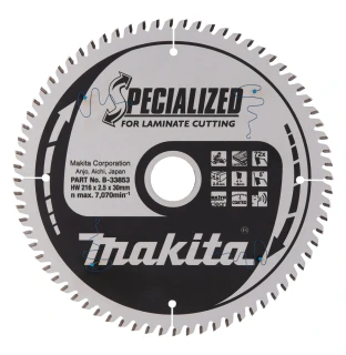 Makita kotouč pilový lamino SPECIALIZED 216x2.5x30mm 72Z = old B-29474, B-33853