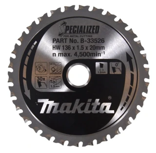 Makita kotouč pilový ocel SPECIALIZED 136x1.5x20mm 30Z = old B-10615, B-33526