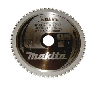 Makita kotouč pilový ocel SPECIALIZED 136x1.1x20mm 56Z = old B-23086, B-33744