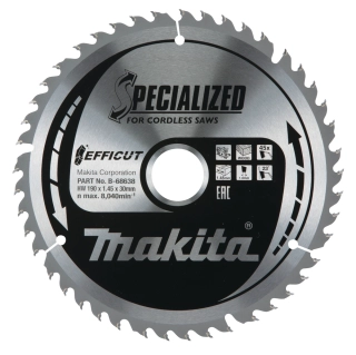 Makita kotouč pilový dřevo Efficut 190x1.45x30mm 45Z = old B-68622, B-68638