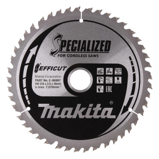 Makita kotouč pilový dřevo Efficut 216x2x30mm 45Z = old E-06971, E-06987