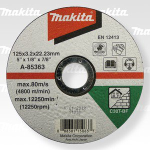 Řezný kotouč Makita 125x3x22 kámen, A-85363