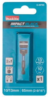 Makita klíč nástrčný 2v1 s držákem šestihran 65mm, IMPACT BLACK 10-13mm, E-29795