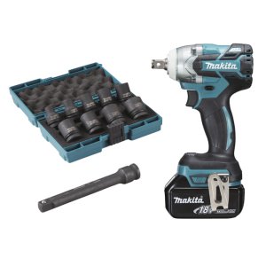 Makita DTW285RFJX Aku rázový utahovák s příslušenstvím Li-ion LXT 18V/3,0Ah